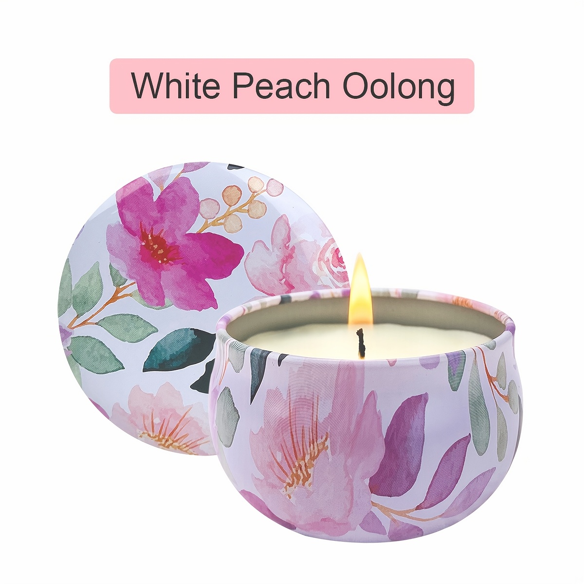 2.5oz Tin Can Scented Candle Vegetable Soy Wax Long-lasting Fragrance Holiday Celebration Home Decoration Birthday Gift Souvenirs