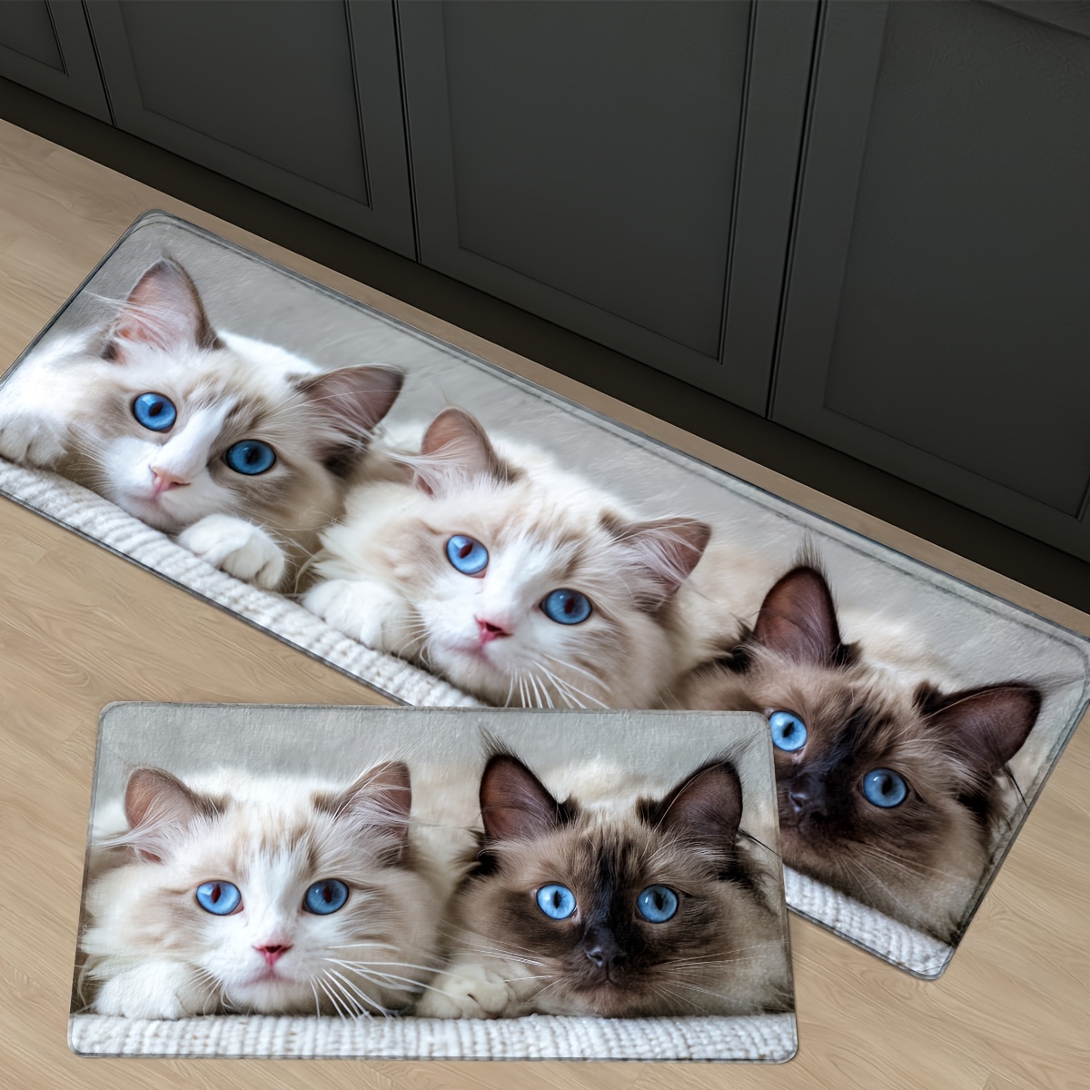 

Adorable Ragdoll Cat Door Mat - Non-slip, Washable Entrance Rug For Kitchen, Laundry Room & Bathroom - Cozy Polyester Carpet Runner