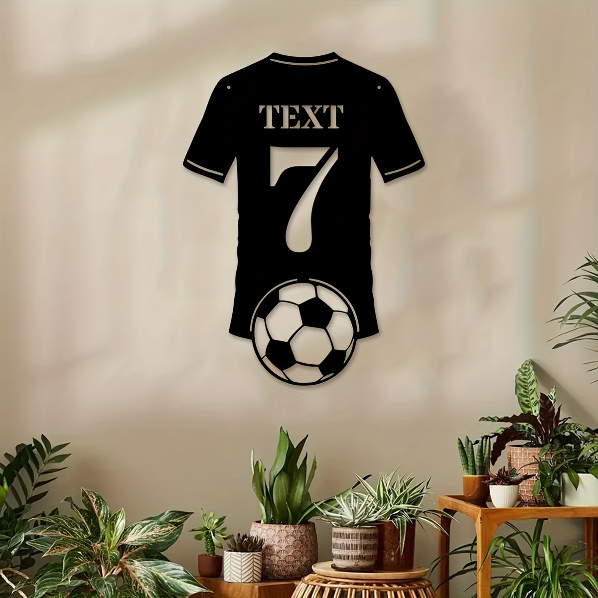 

Art Mural en Métal de Maillot de Football Personnalisé - Logo Personnalisé, Parfait pour la Décoration de Cuisine de Ferme, Salon & Bureau, Taille 16