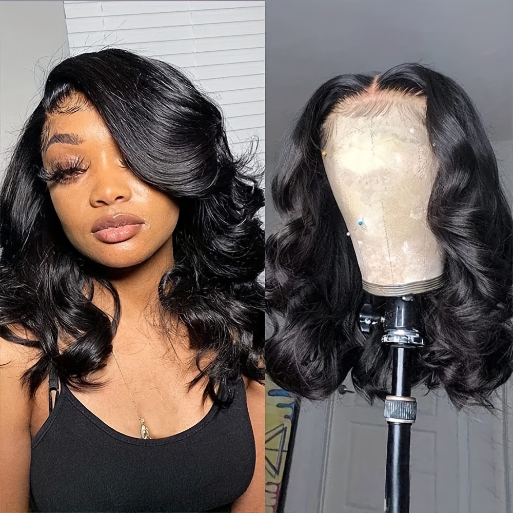 

Glueless Bob Wigs Human Hair Pre Plucked Bye Bye Knots Wigs 13*4 Hd Lace Frontal Wigs Human Hair Body Wave Bob Wig For Women 3 Seconds To Wear For Beginners