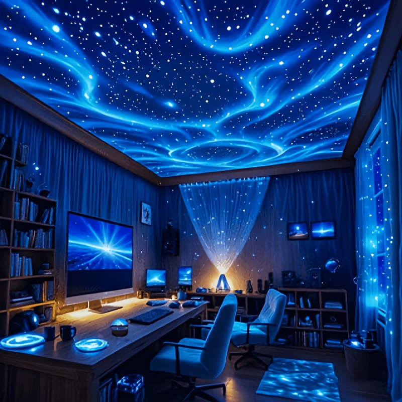 TEMU Usb Aurora Northern Lights Projector Lamp, Remote Sky Atmosphere Night Light, Effects Home Indoor Decor Lamp Perfect Easter Birthday Gift For