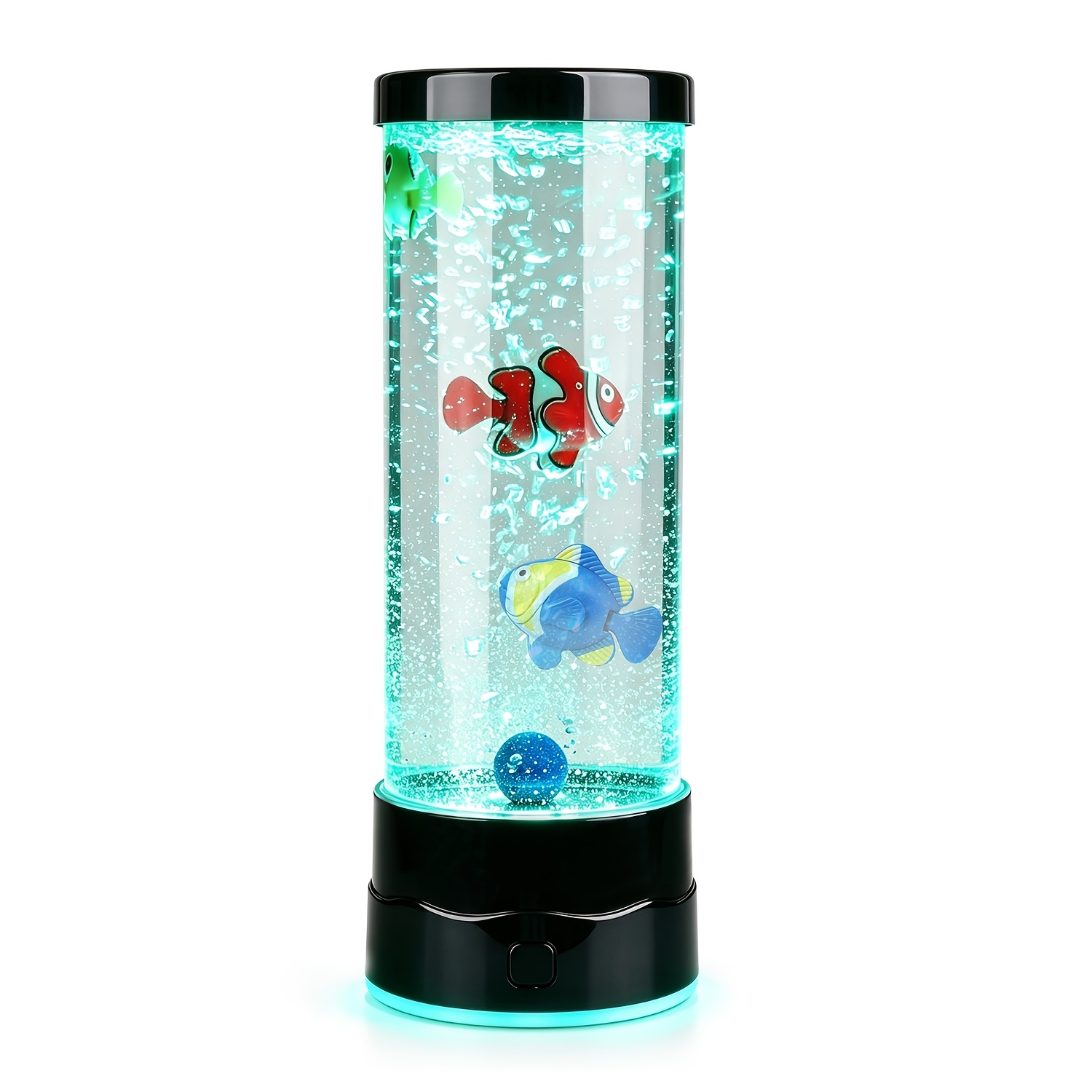 TEMU 1pc Bubble Fish Lamp For Aquarium, Vibrant Led Lighting, Cycles Through 7 Static And 2 Dynamic Lighting , Soft Night Light, Simulation Fish
