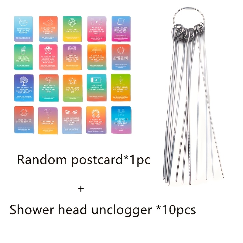 TEMU Stainless Steel Shower Cleaning Brush - Shower Drain Cleaner, Featuring Sized Brush Heads, Used To Clean Shower Heads, Small Holes And Bathroom