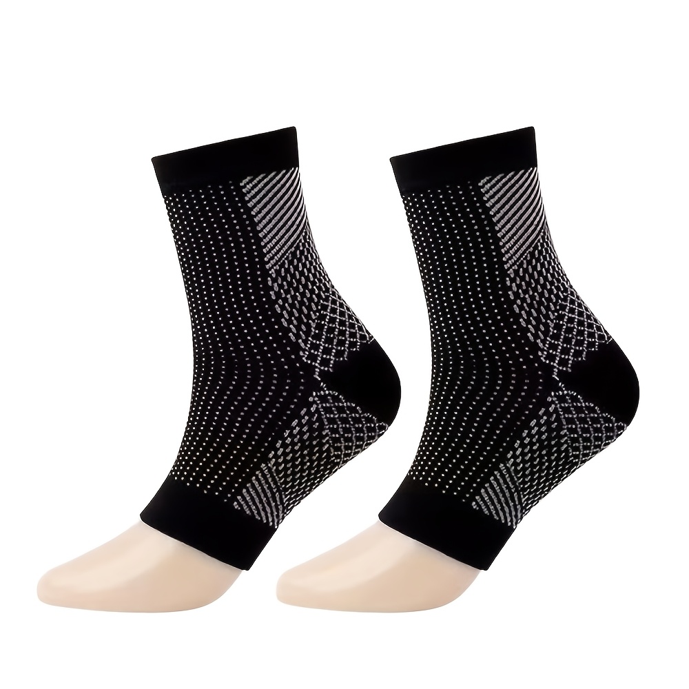 TEMU 1 Paar Kupfer-Kompressions-Knöchelbandagen für Herren – Offenes Zehendesign mit Fußgewölbestütze Unisex – Ideales Geschenk für Erwachsene beim