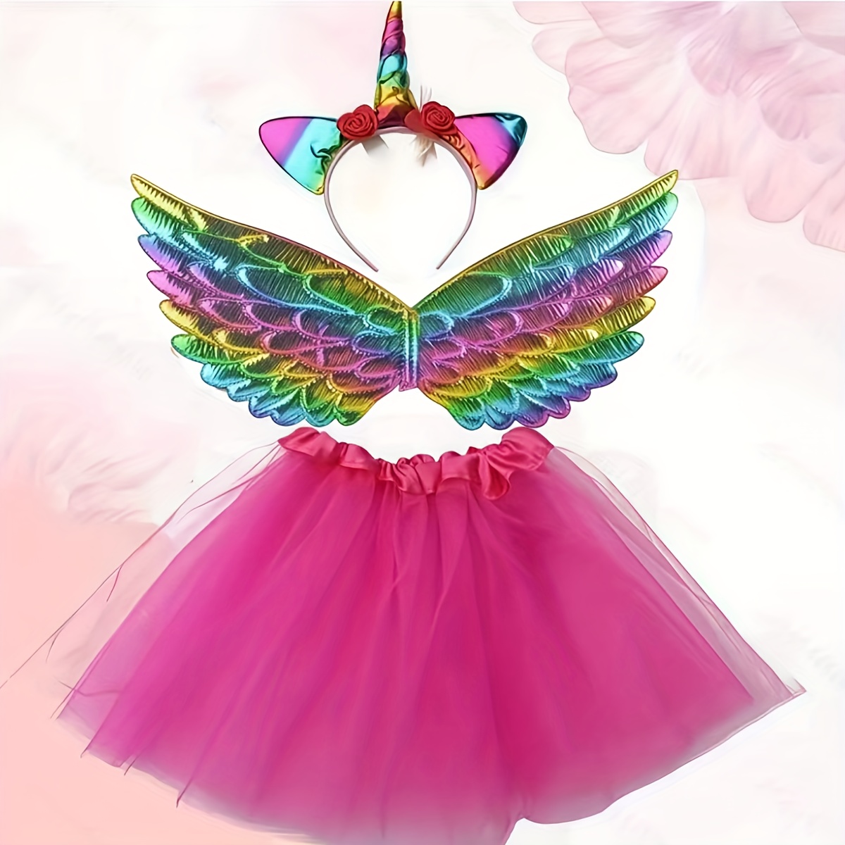 E-shop Märchenprinzessinnen-Kostüm mit funkelnden Schwanenflügeln – Geburtstagsparty-Outfit, Hochzeits- & Fotoshooting-Kleid für Rollenspiele,