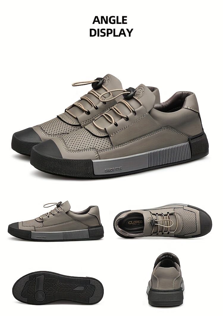CLOHOO Brand Men'S Shoes with Rubber Soles, Stylish Sports Casual Shoes, Street-Style Skate Shoes, Popular New Breathable Soft-Soled Comfortable Men'S Shoes, Youth British Style Men'S Footwear
