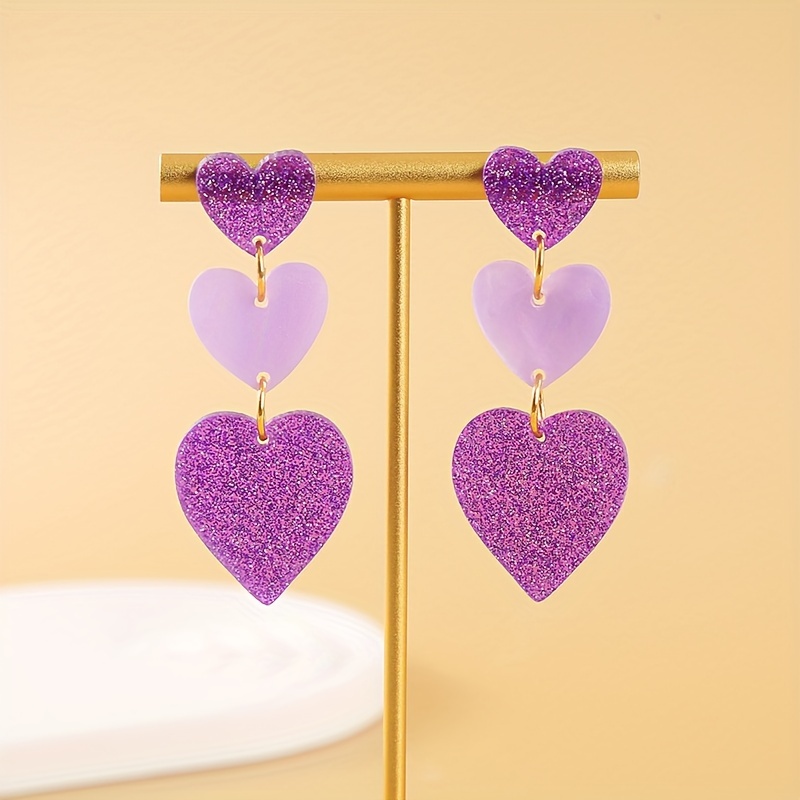 Boucles d'oreilles pâte polymère coeur : accessoires-femme par oboucles45