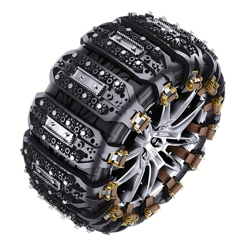 6pcs steel tooth anti slip wear resistant tpu material car snow chains portable installation suitable for winter snow recommended 4 chains per tire Product details 9