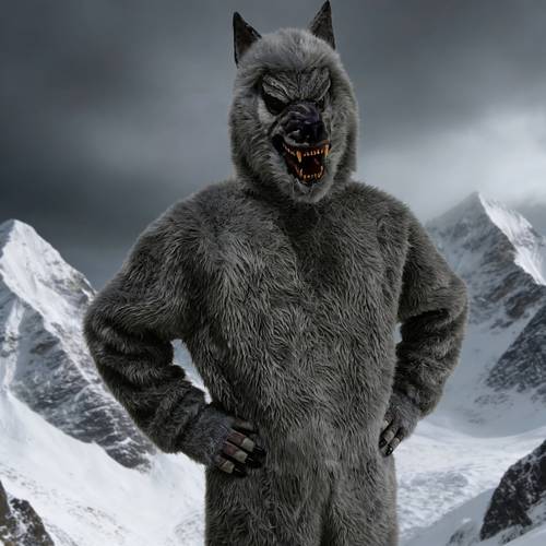 halloween adult animal costume set gray wolf costume funny trick or treat costume prop including gloves headpiece jumpsuit leg covers suitable for halloween festival party performance gray wolf costume set