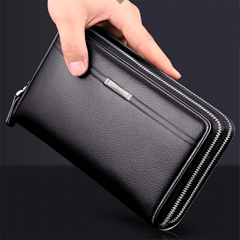 Men's Wallet Long Purse Clutch Large Business Handbag Phone Card Holder Case Gift For Men Husband Boyfriend
