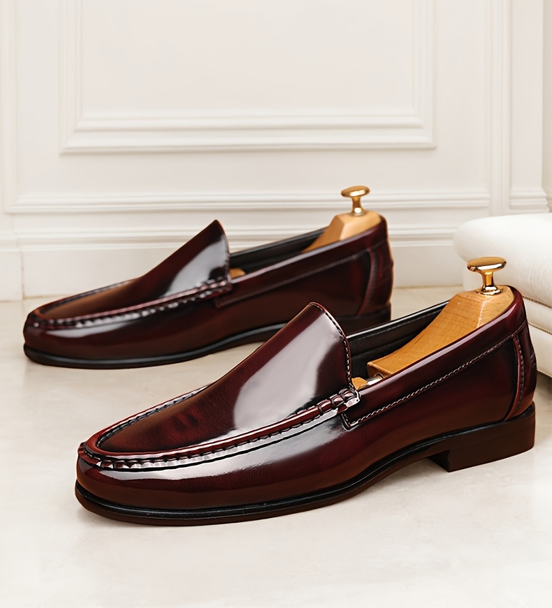 Business Casual Men'S Plus Size Fashion Loafers, Slip-On Lazy Shoes, Comfortable And Wear-Resistant Rubber Sole