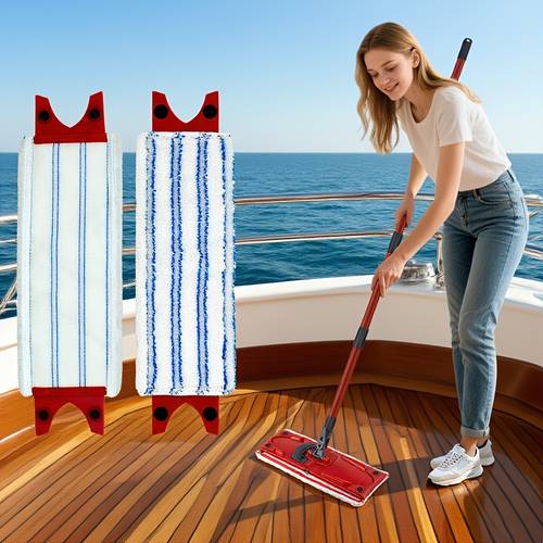 2pcs replacement mop pads compatible with 2 in 1 mop soft microfiber material wear resistant and durable strong water absorption suitable for cabin deck and hull cleaning accessories color