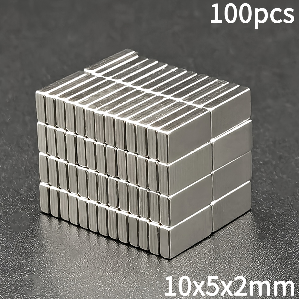 /100pcs Of 10x5x2mm Neodymium Bar Magnets, 10*5*2mm Rectangular Neodymium Block Magnets, Ideal For Use , On , Or .