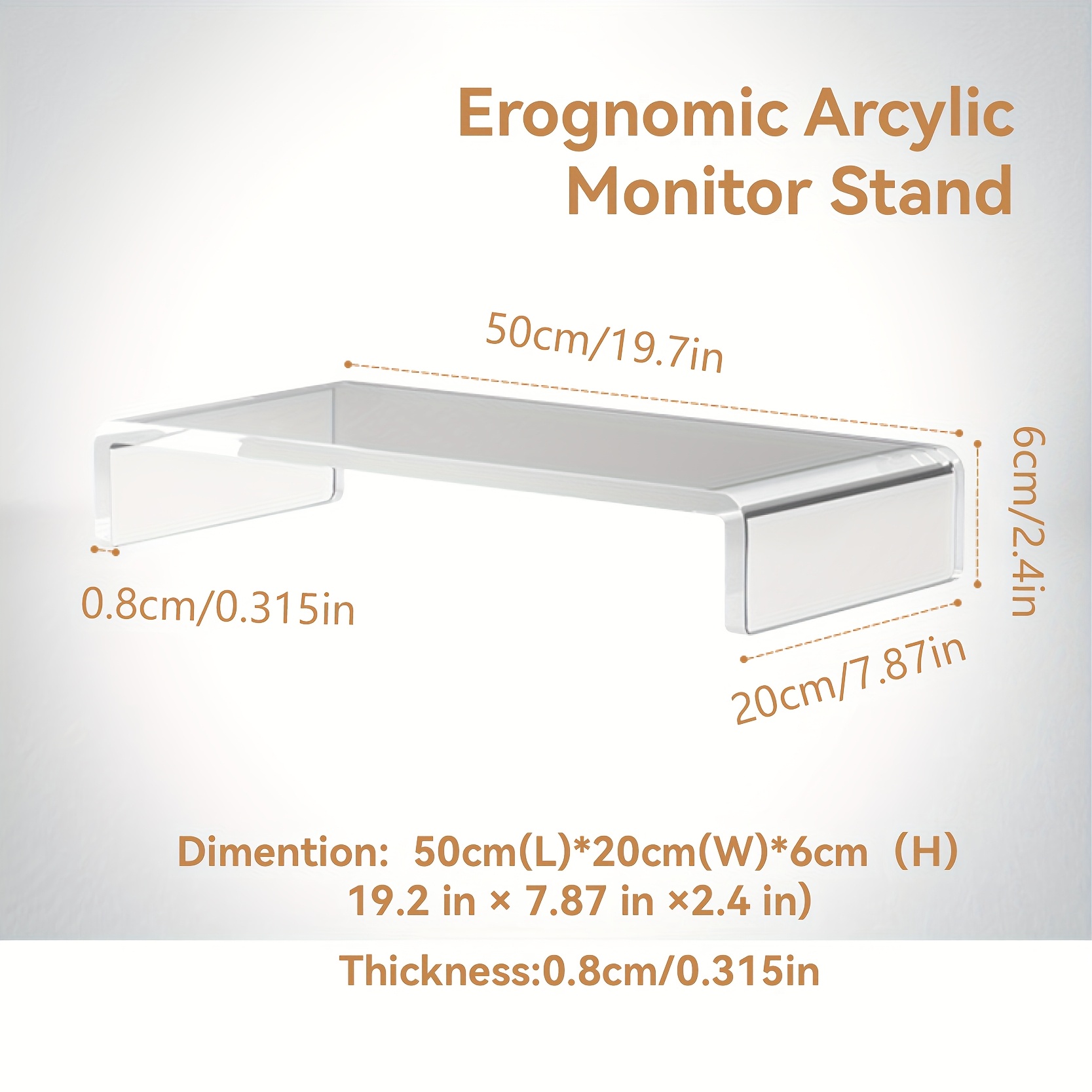 TEMU Transparent Acrylic Stand For Monitors