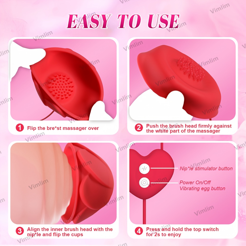 app control vibrating nipple toy female   toys, rose   toy per stimulation del   del   con 9 modalità di  , morsetto di punte della vita in silicone   vibratore   adulto   toys per donne coppie Dettagli dell'articolo 5
