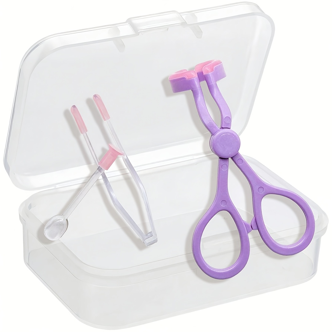 TEMU Deeplan Soft-tip Eye Makeup Handling Clip Set, Comfortable Grip For Daily Beauty Routines, Portable Design In Multiple Colors For Home, School