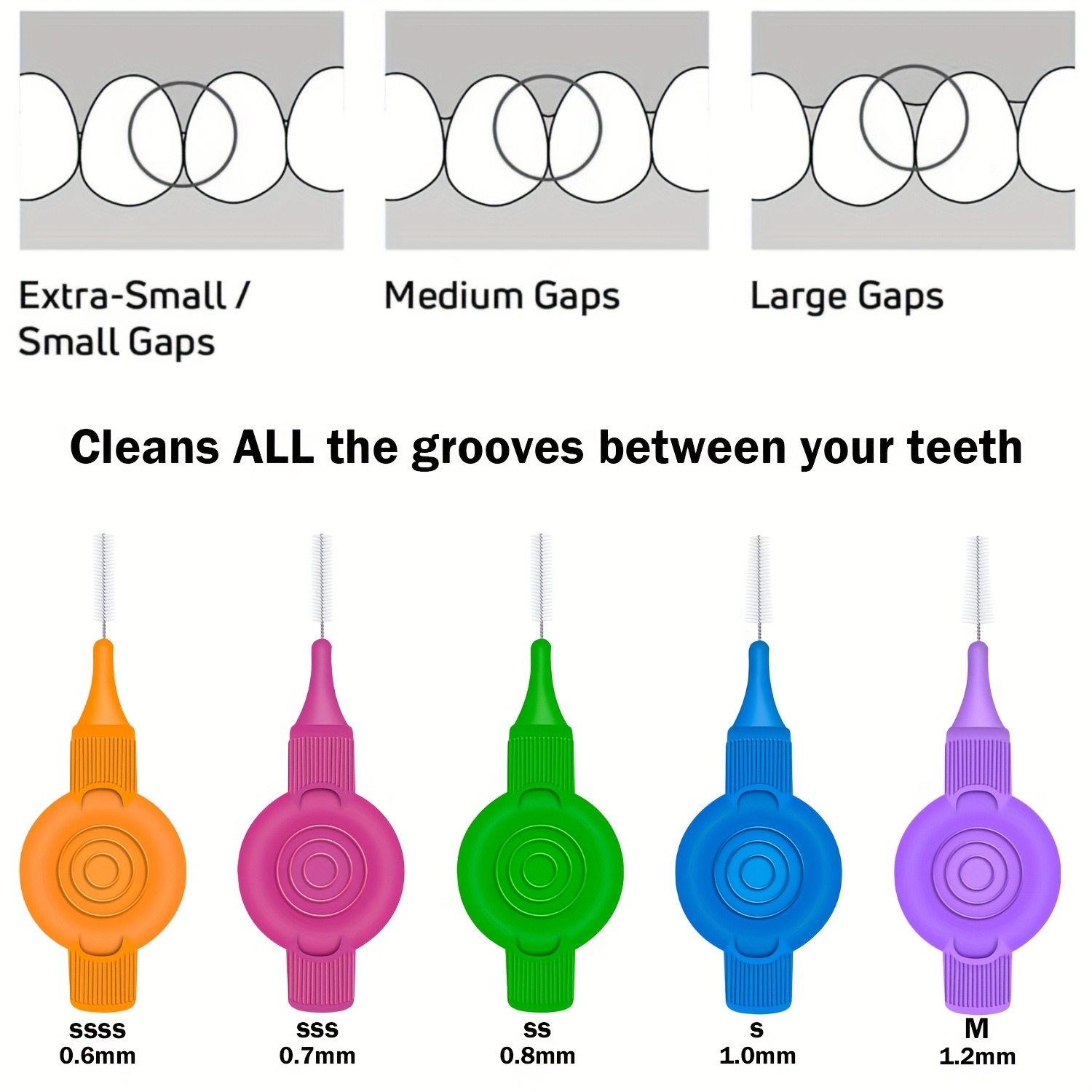 20pcs Interdental Brushes for Effective Tooth Flossing
