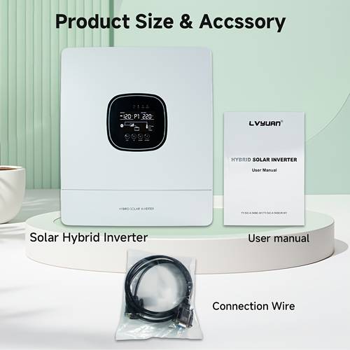6500 sine wave solar inverter charger 120a mppt 48v to 230v ac ups backup 9000w max pv input multi protection for home rv farm boat off grid solar