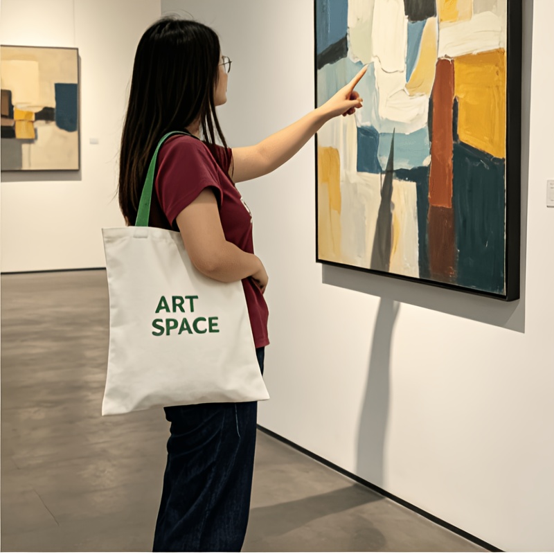 Custom White Canvas Tote Bag for Parties and Picnics