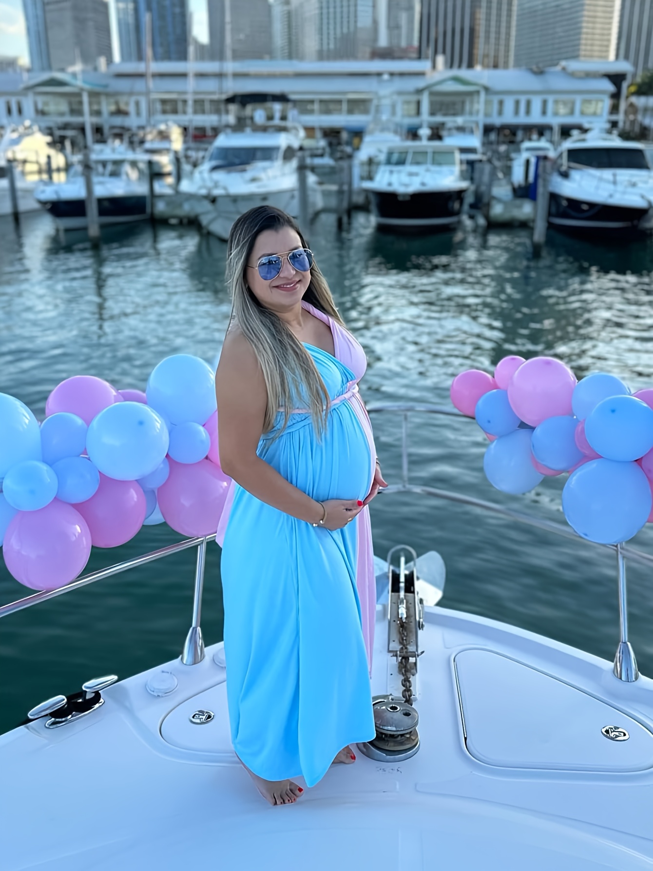 sachin and babi light blue dress Maternity Dresses - Buy Pregnancy Dress Online in India main image 1