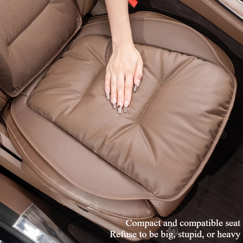 IMossad Car Front Seat Cushion, Soft Warm Faux Rabbit Fur Winter Auto Seat Cover, Fluffy Plush Vehicle Seat Protector Pad With Non-Slip Backing, Car Accessories For Home And Office Chair