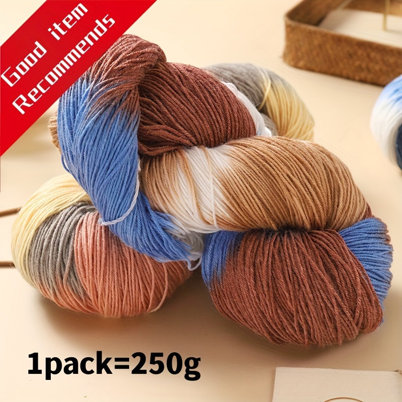 

250 Grams Per Pack, Section-dyed Silk- Wool Yarn, Hand-woven Diy Scarf, Sweater, Coat, Yarn