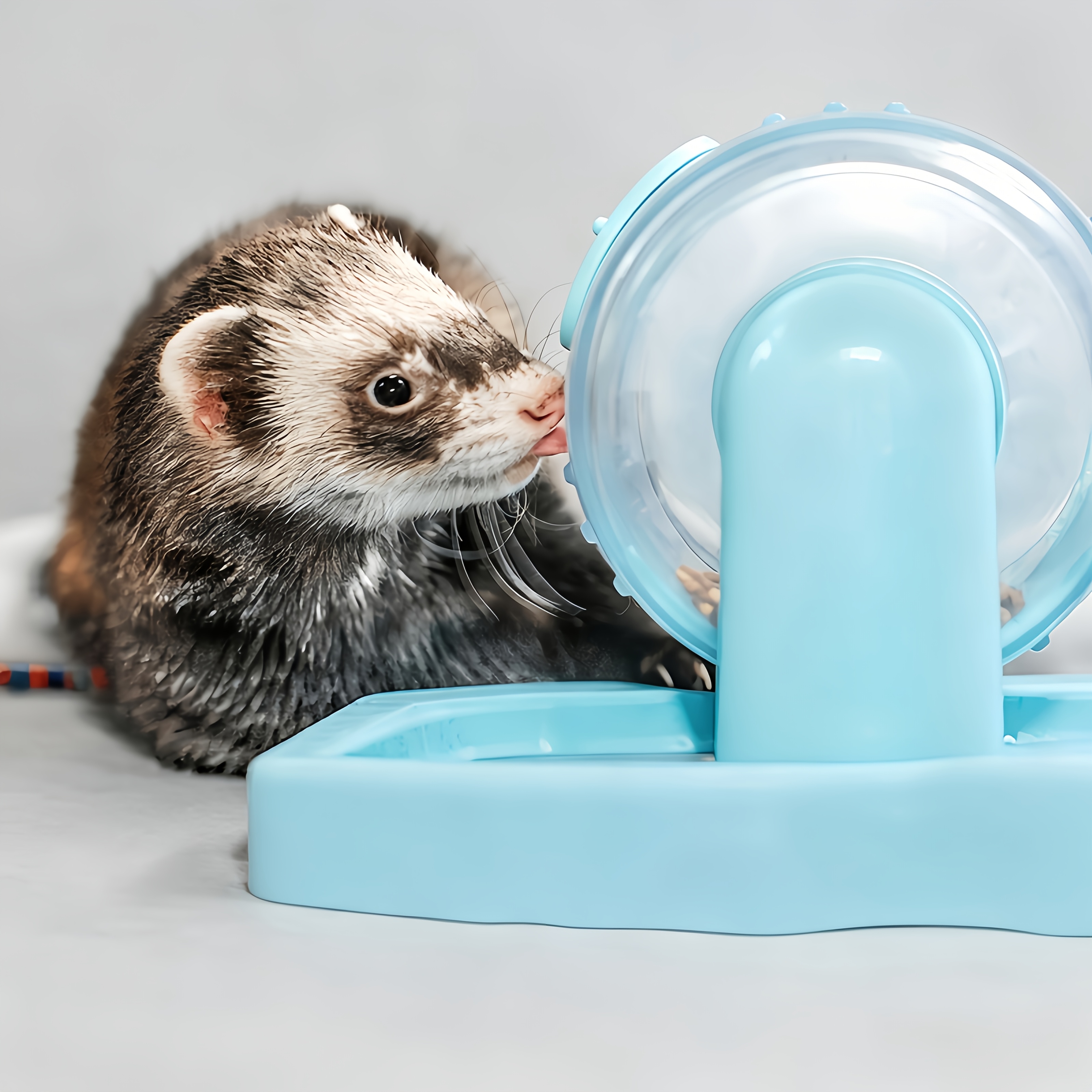 Dual-Use Wheel Feeder for Hamsters and Small Pets