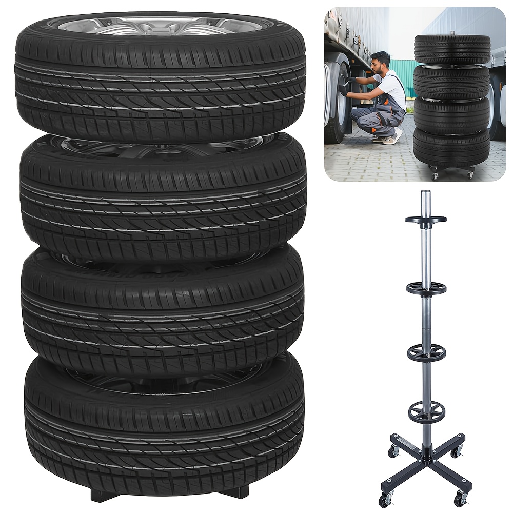 TEMU With , Of Holding 225mm Car Tires. Portable , Can Store 4 Tires, Suitable For 16 Inch Tires, Load-bearing Capacity 100kg, Space-saving, Suitable