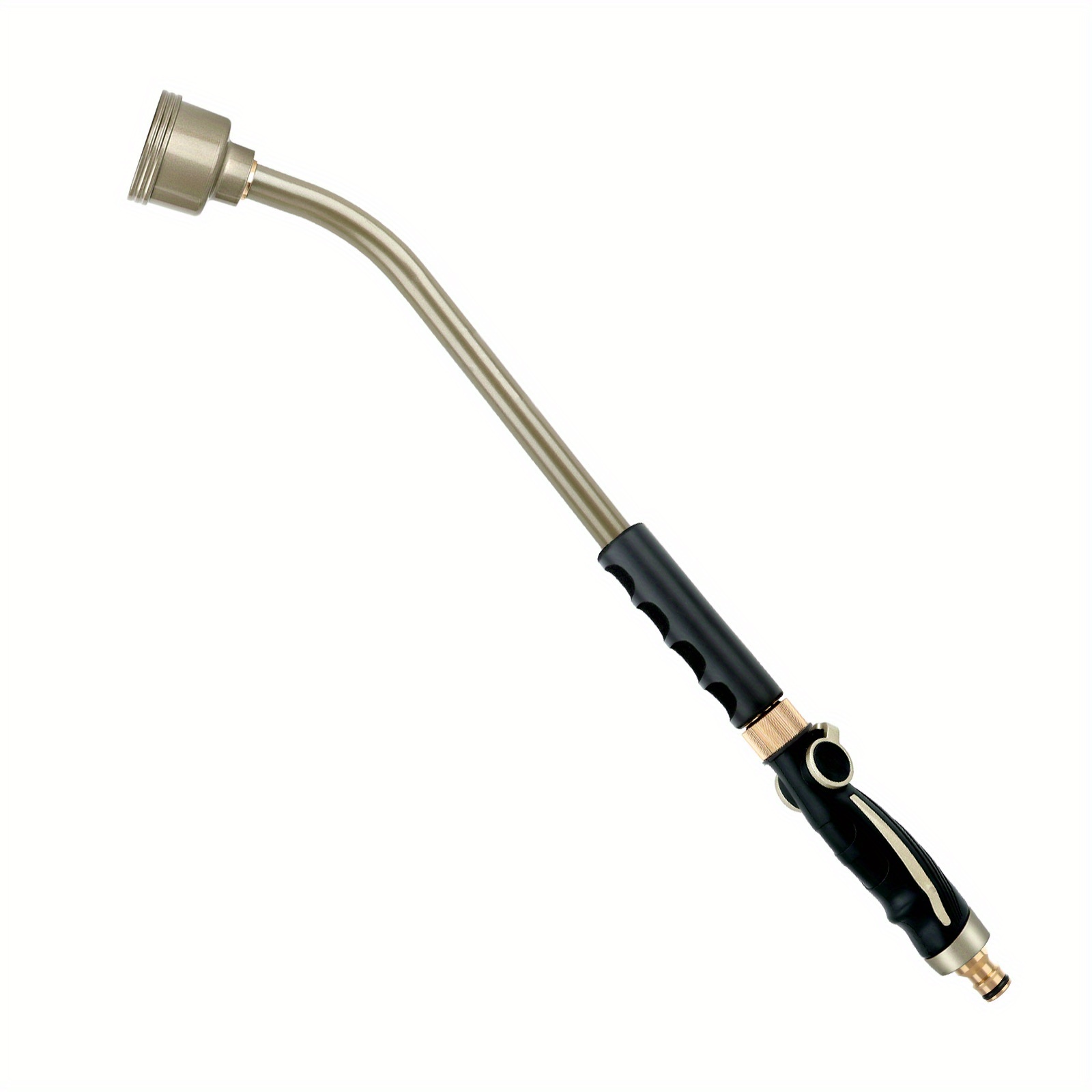 Image of Long Watering Pole, 94cm Ultra-long Watering Rod/ 61cm Garden Shower, , With 180° Rotating Nozzle, 10 Water Spraying , Thumb-type Device, Suitable For Watering Hanging Flower Pots And Shrubs, Black