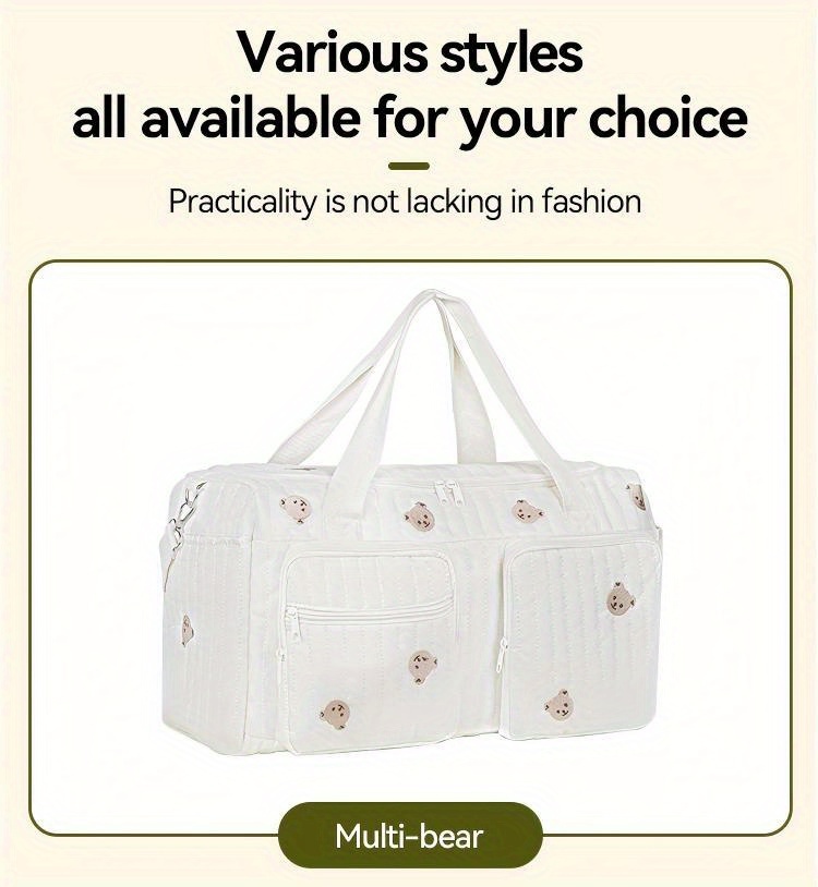 Bolso de Hombro para Mujer | Bolso de Pañales Espacioso y Lindo, Bandolera para Sujetar al Bebé, Bolso de Pañales Extragrande, Amplio y Duradero | Bolsillos Laterales Delanteros de Fácil Acceso, Almacena Pañales, Toallitas Húmedas, Botellas | Ideal para Viajes, Salidas Diarias, Regalo Perfecto, Bolso para Padres Recién Nacidos, Bolso Interior para Almacenar |