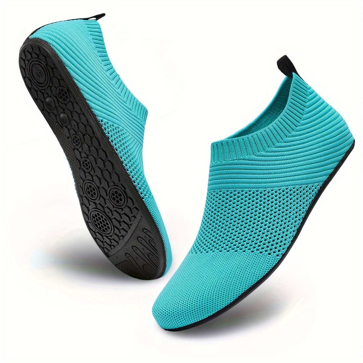 

Unisex Aqua Socks, Quick-dry Barefoot Water Shoes For Beach, Swim, Surf, Water Sports, Breathable Fabric, Lightweight And Foldable, Non-slip Sole