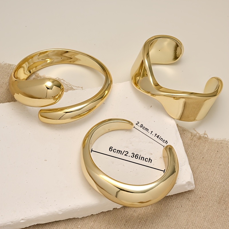 3pc Elegant Cross-Arm Bracelets Set