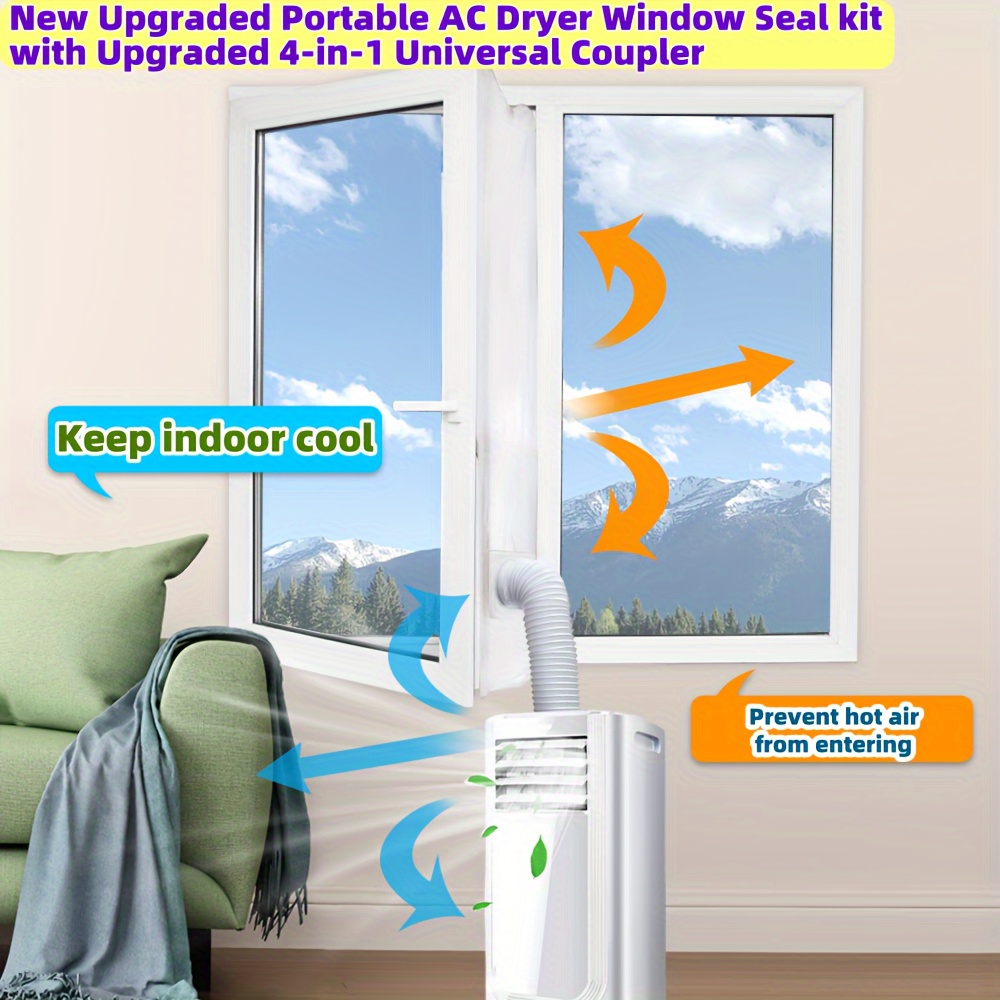2024 Upgraded Portable Ac Dryer Window Seal Kit With 4 In 1 Universal