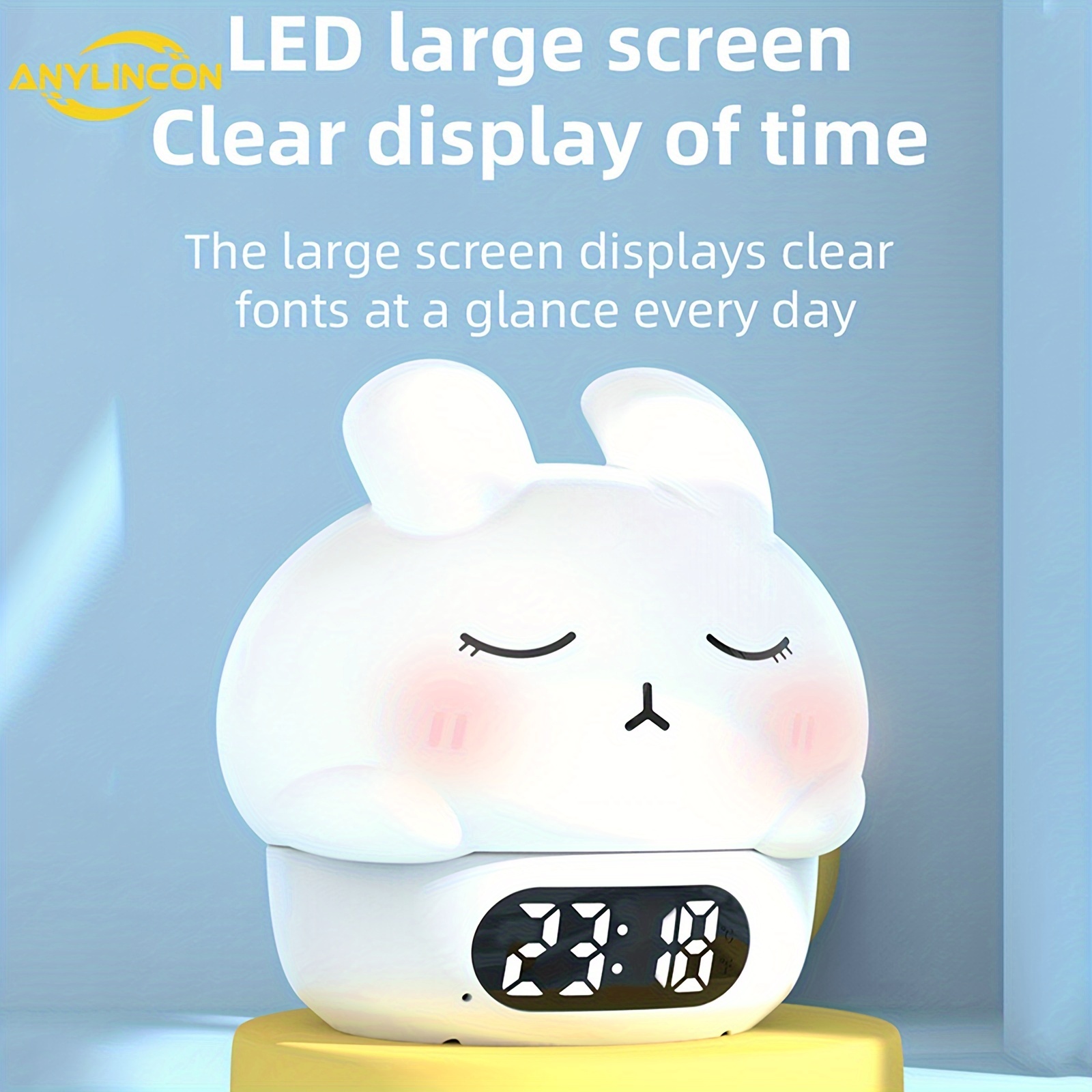 Cute Rabbit Kids' Sleep Trainer & Night Light Colorchanging, Pat