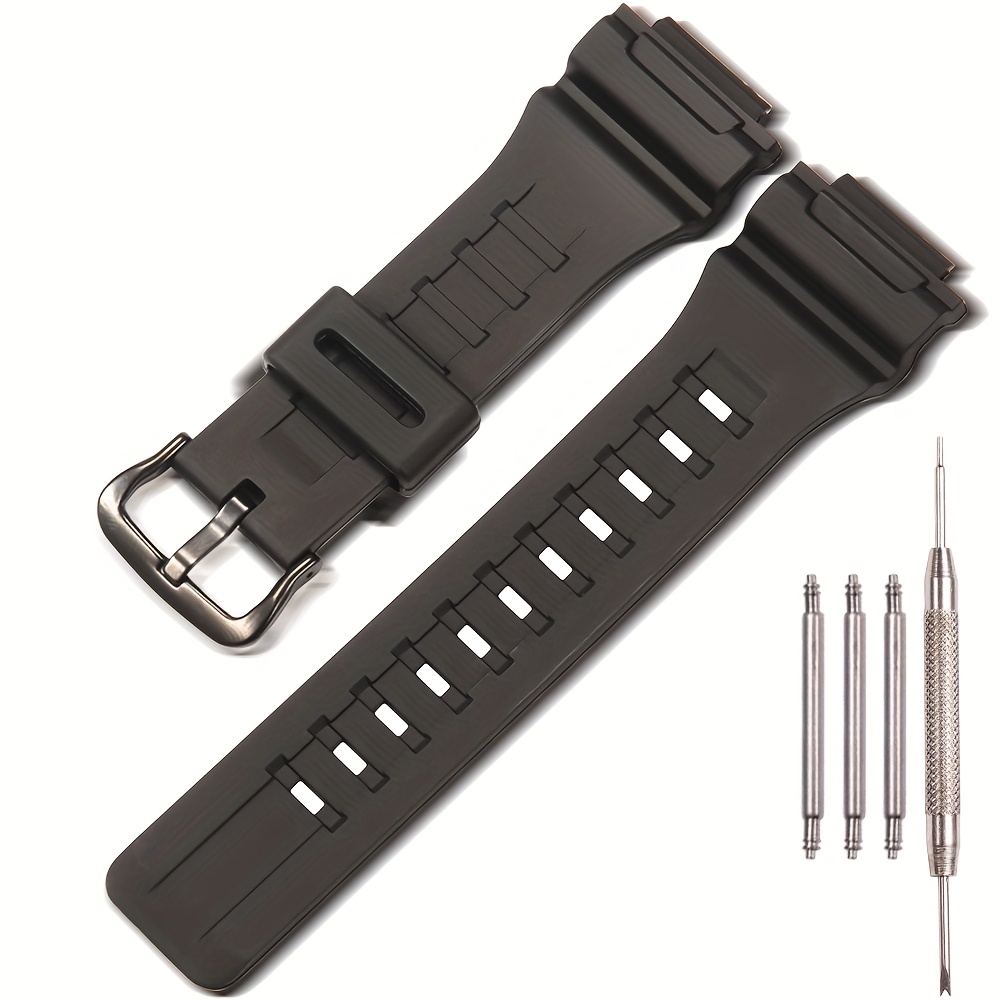TEMU Convient pour Casio AQ-S810W AEQ110W W735H 736H Bracelet de montre électronique étudiant de remplacement étanche pour en matériau TPU