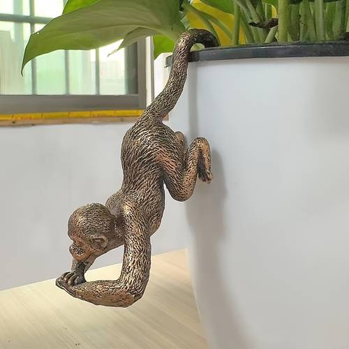 decor vintage resin hanging statue cartoon home decor balcony patio or indoor display festive holiday decoration for halloween christmas thanksgiving monkey decor