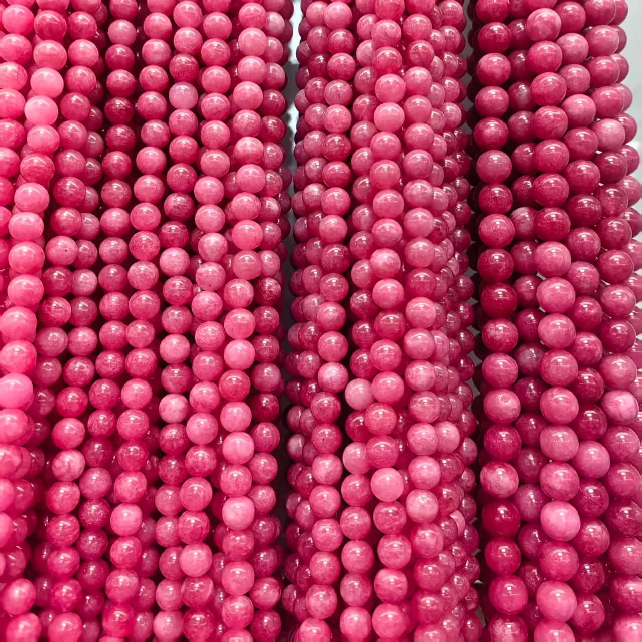 TEMU 20pcs/10pcs Rhodochrosite Beads Suitable For Diy Bracelet & Necklace Making, 8mm/10mm Bohemian Round Beads With Crafting,