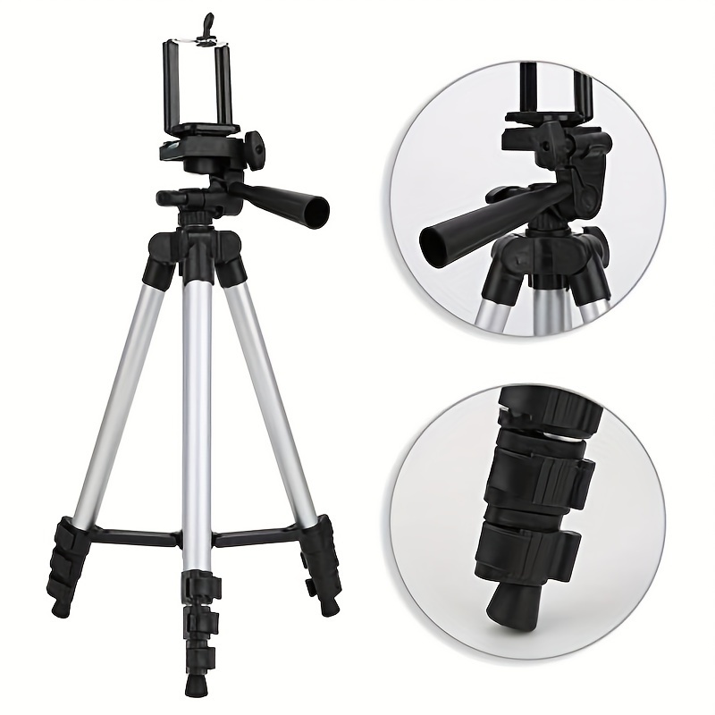 

3110 Tripod Internet Celebrity Mobile Phone Live Broadcast Stand Aluminum Alloy Three-section Outdoor Portable Selfie Camera Stand