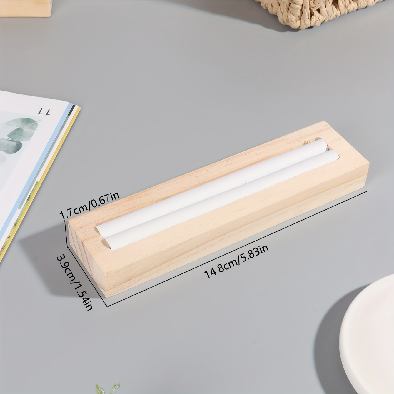 E-shop Buchenholz-Ringtablett - Schmuckorganizer mit Mehreren Fächern und Belüftung, Natürlicher Holzringhalter für die Arbeitsplatte, Dekorative