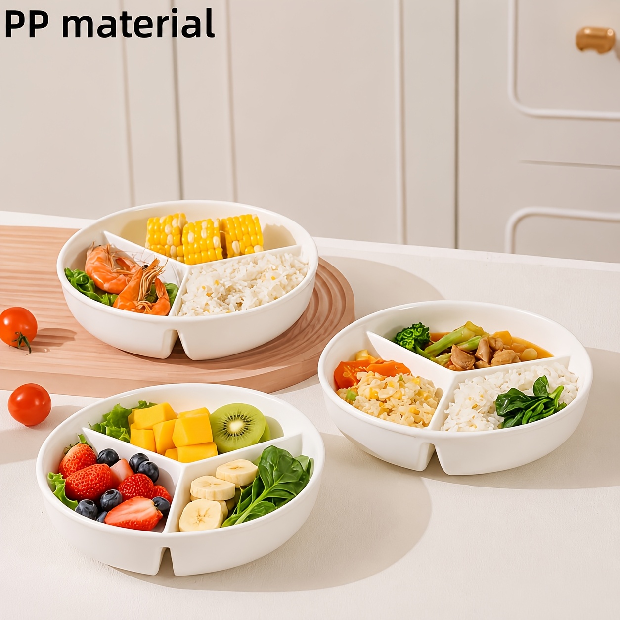 2pcs multi functional three compartment plate - Temu Iceland