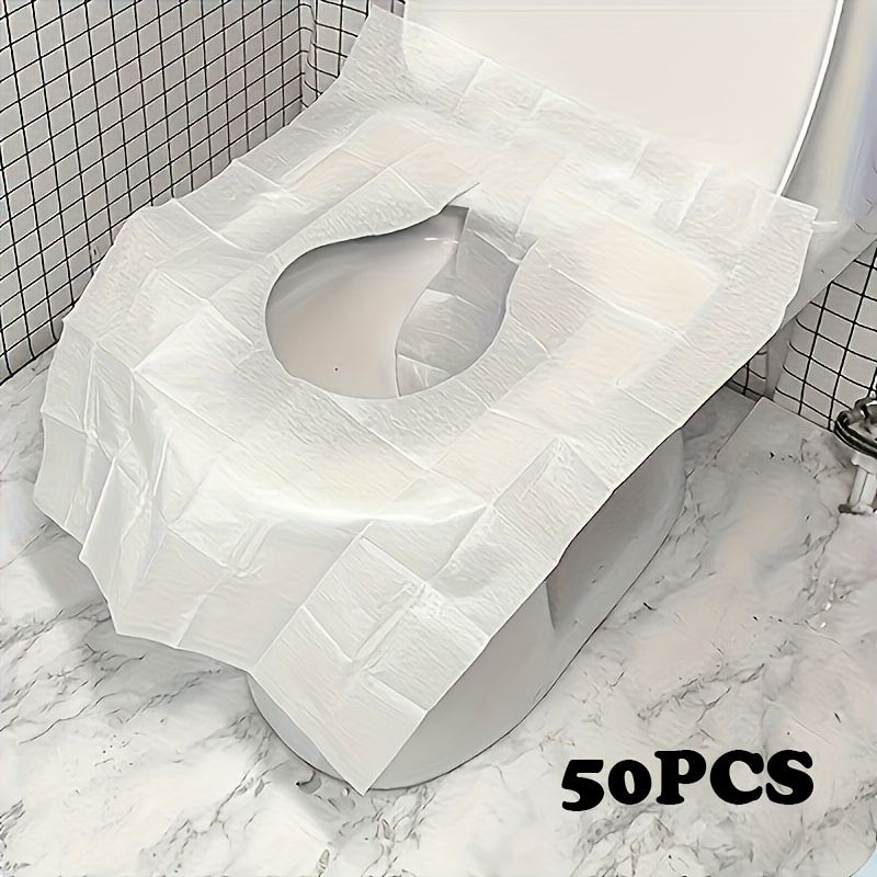 TEMU 50pcs, 10pcs, Disposable Toilet Seat Covers, Portable Toilet Seat Covers For Travel, Toilet Seat Covers
