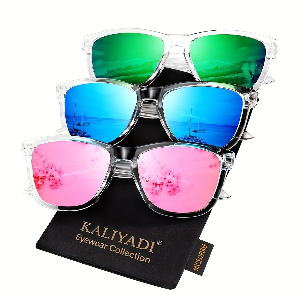 3 pack womens polarized sunglasses black - Temu display picture 3
