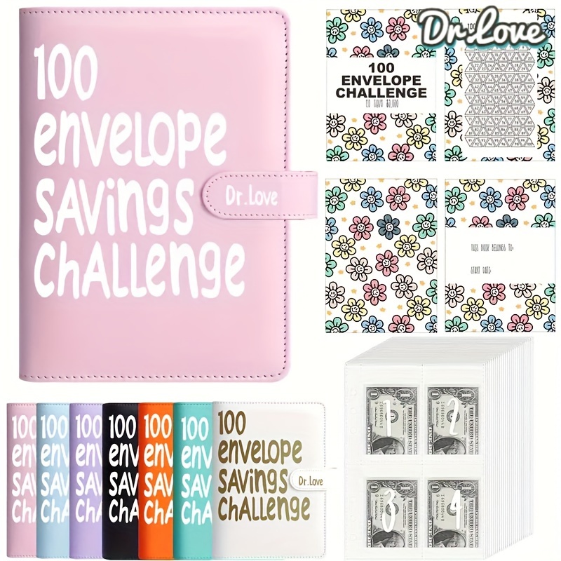 

[dr.love] Days Money Saving Loose-leaf Coin Envelope Budget Storage Book, Challenge Days To Save Enough $5050, A Good Saving, Challenge Cash Savings Book