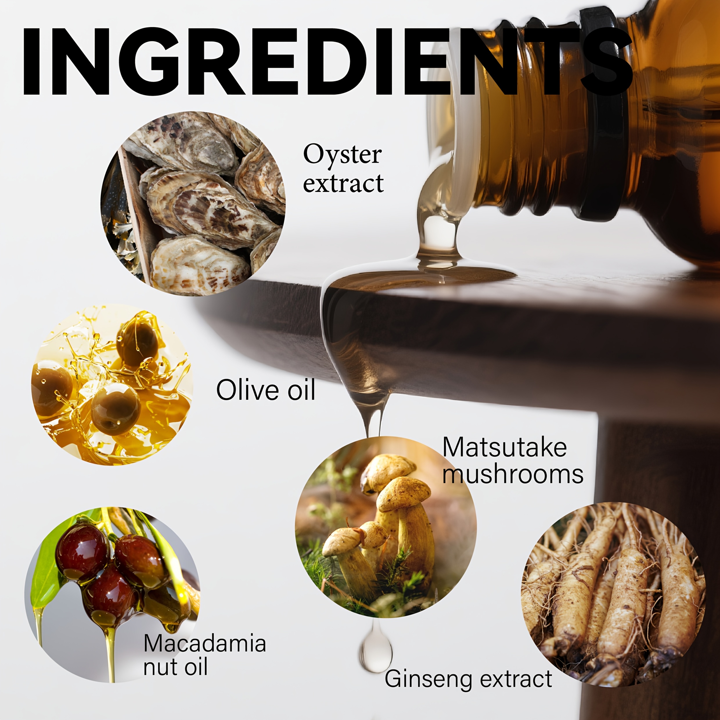 3pcs, 30ml Ginseng, Matsutake and Oyster Men's Massage Essential Oil Set, Rich in Ginseng, Matsutake and Oyster Extracts, Moisturizing, Gentle and Non-irritating, Suitable for Sensitive Skin. The Best Gift for Him