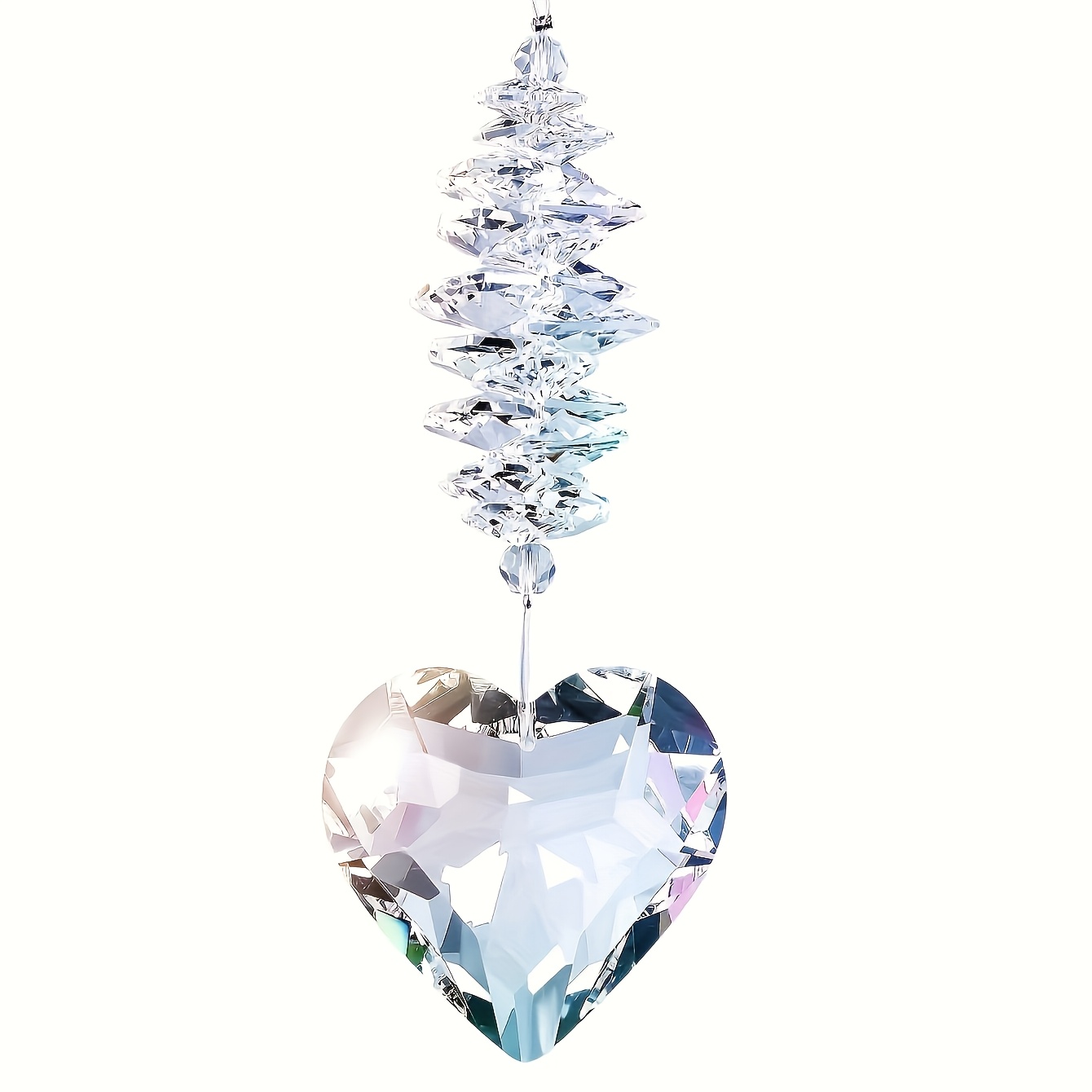 Beautiful Heart-shaped Crystal Wind Chime - Ideal For Weddings, Home, And Car Decoration | Glass Suncatcher And Outdoor Photo Accessory