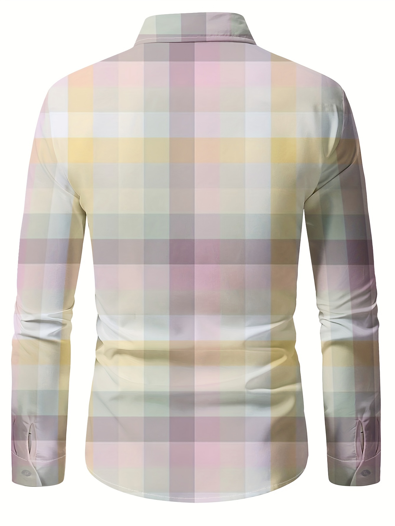 Camisa de moda casual para hombre, primavera y otoño, con cuello de botones y estampado