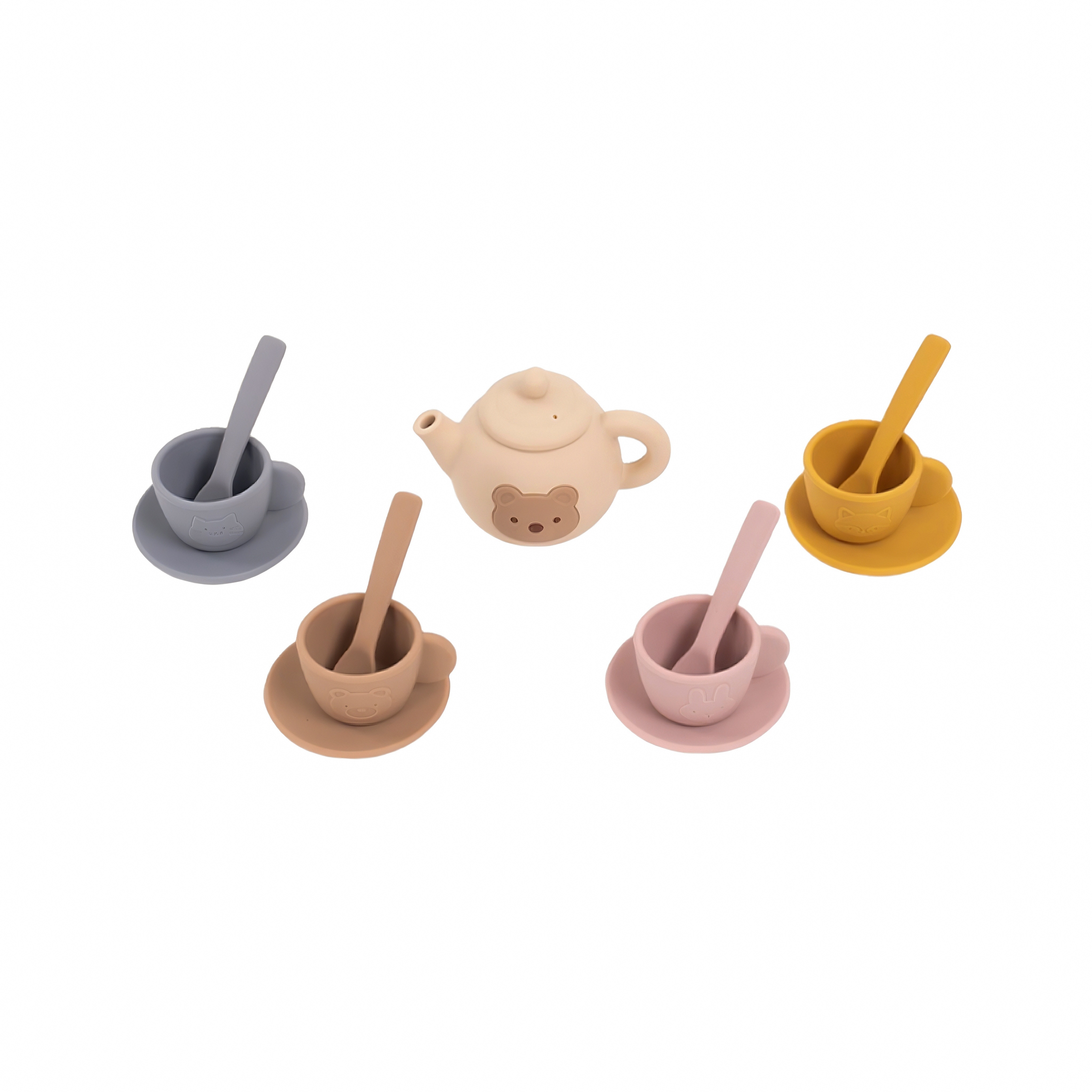 Image of 13pcs Kid Tea Set Toy Tea Party Sets Dishwasher Safe Pretend Tea Party Toy Kids Teapot Cups Toys Kitchen Toy Thanksgiving Christmas Halloween Gifts