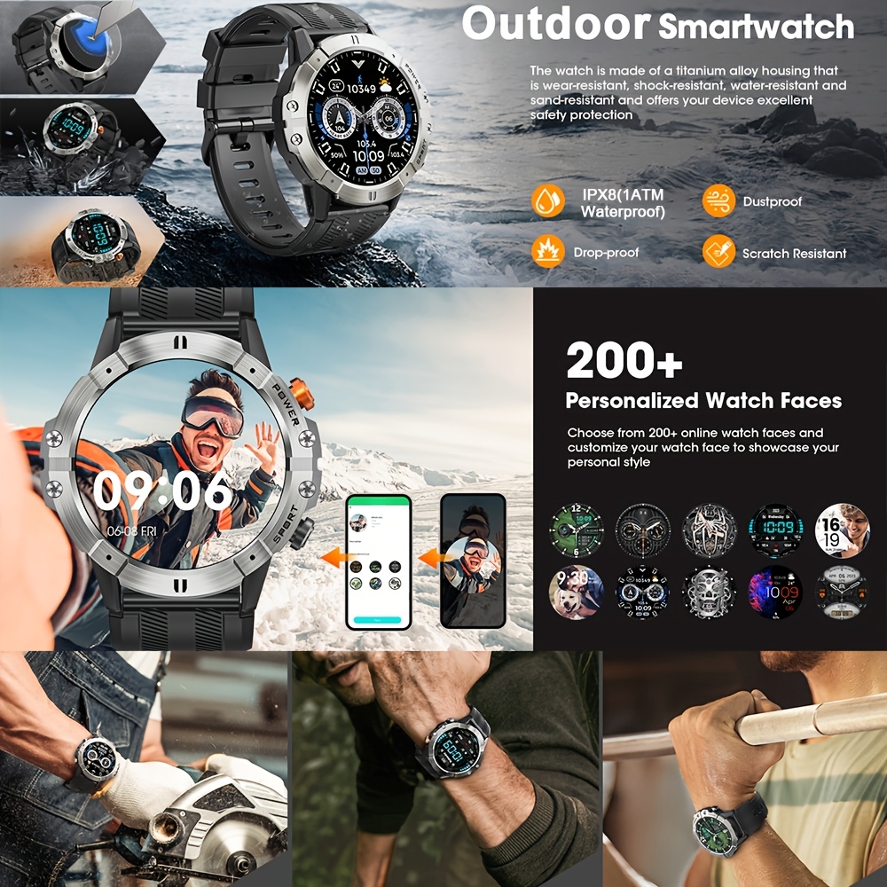Smart Watch for Men with Call Function and Pedometer