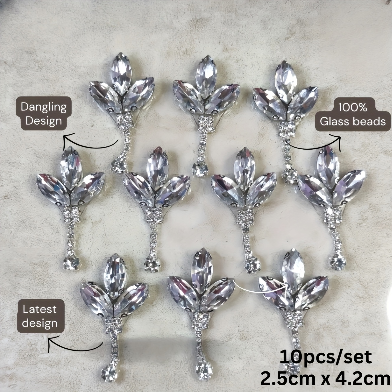 10pcs of ironing rhinestones