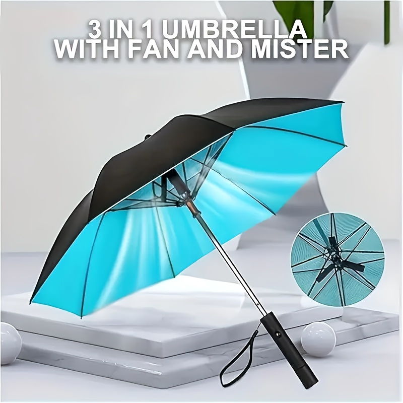 [JILLSTUART]★3-SPEED MANUAL UMBRELLA AND PARASOL STARLIGHT 3 in 1 portable uv protection umbrella built in fan mist - Temu